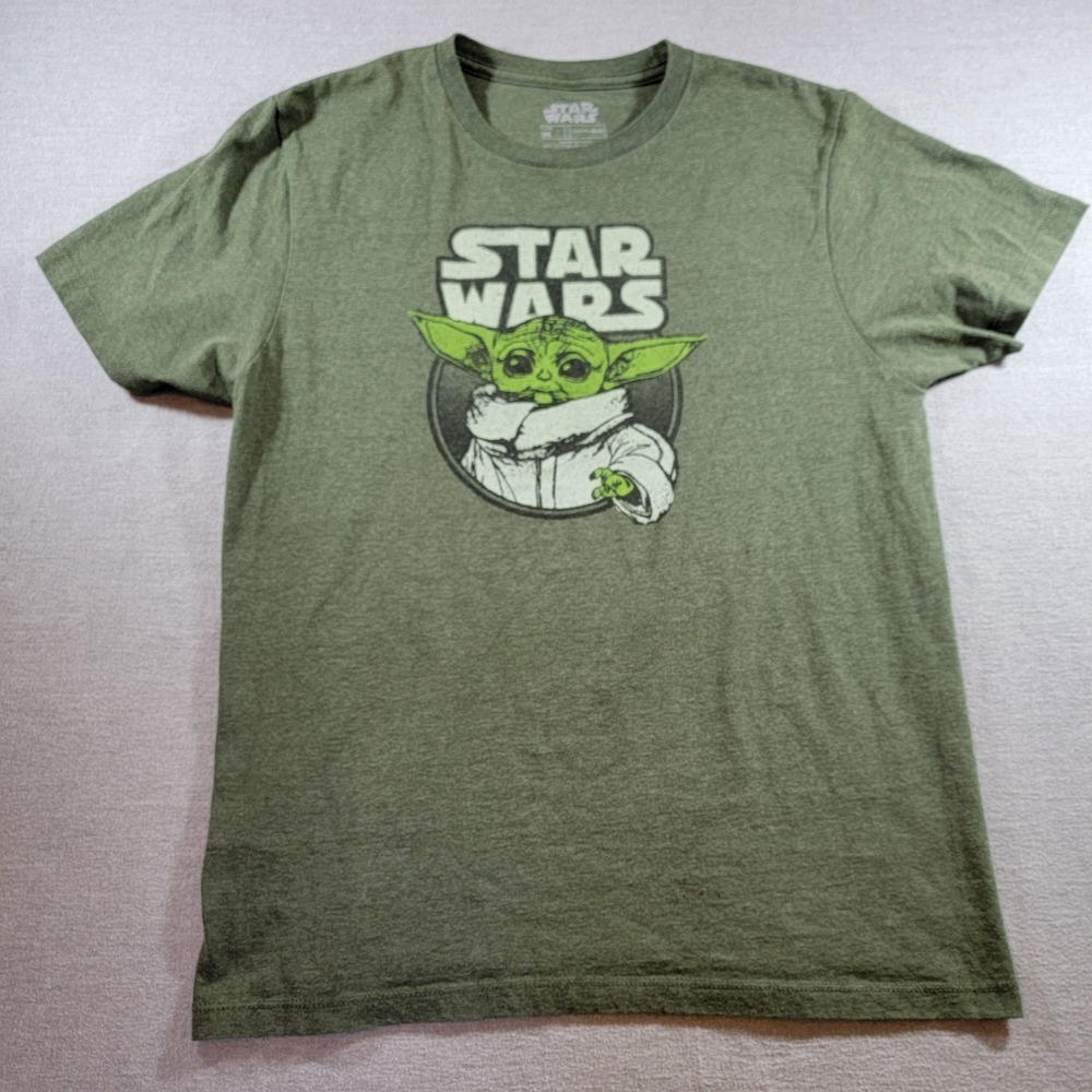 Fifth Sun Star Wars Graphic Tee Mens M Green Excellent Grogu Baby Yoda Shirt